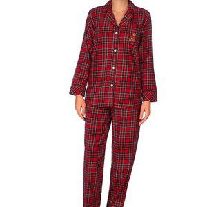 Lauren Ralph Lauren Plaid Print Flannel Pajama Set